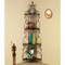 Brown Iron 4-Tier Corner Baker’s Rack with Shelves and Goldish Copper Finish